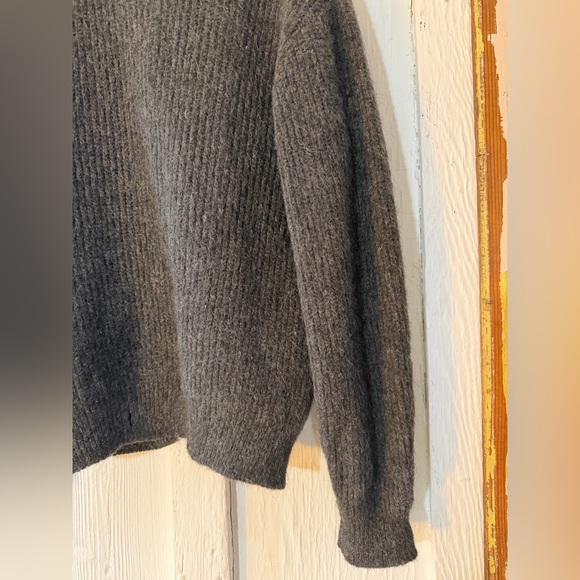 Vtg 60s Sears Sportswear 50/50 Mohair Wool Blend Grunge Cardigan Grey:Sz Small - Picture 11 of 16